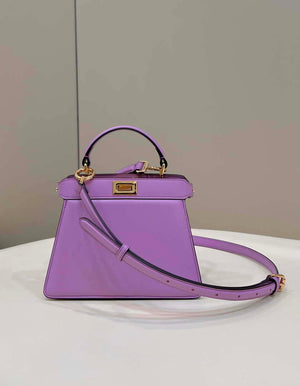 Fendi 8BN335 Peekaboo ISeeU Petite Purple Padded Nappa Leather Bag - Default Title - View 1