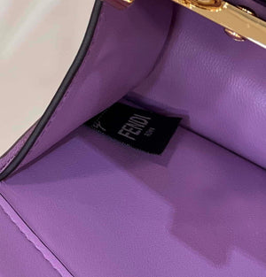 Fendi 8BN335 Peekaboo ISeeU Petite Purple Padded Nappa Leather Bag - Default Title - View 6