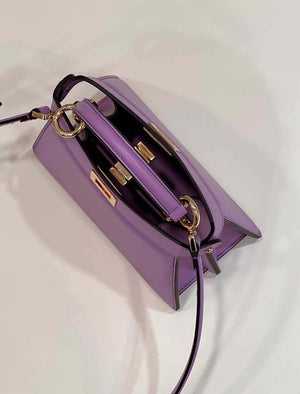 Fendi 8BN335 Peekaboo ISeeU Petite Purple Padded Nappa Leather Bag - Default Title - View 9