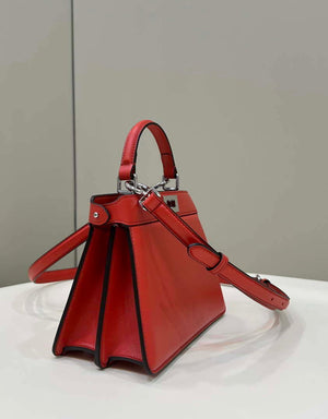Fendi 8BN335 Peekaboo ISeeU Petite Red Padded Nappa Leather Bag - Default Title - View 2