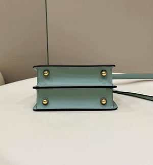 Fendi 8BN335 Peekaboo ISeeU Petite Turquoise Padded Nappa Leather Bag - Default Title - View 6