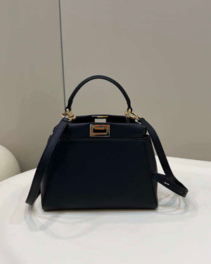 Fendi 8BN335 Peekaboo ISeeU Small Black leather bag 2113s - Default Title - View 2