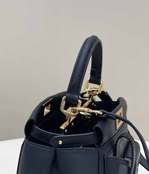 Fendi 8BN335 Peekaboo ISeeU Small Black leather bag 2113s - Default Title - View 5