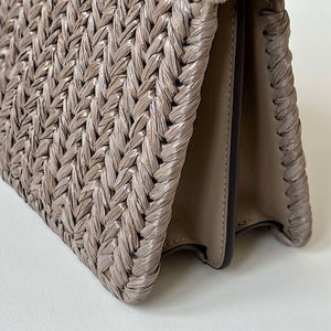 Fendi 8BN335ARBCF0E65 Peekaboo ISeeU Petite Dove grey leather and interlaced fibre bag 80169s - Default Title - View 5