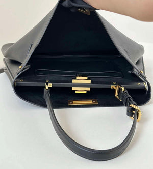 Fendi 8BN358AOVHF1D3Q Peekaboo Soft Large Black leather bag 80172L - Default Title - View 11