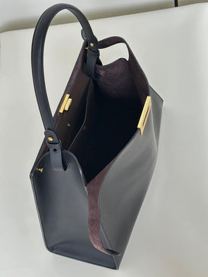 Fendi 8BN369 Fendi Way Large Black leather and chocolate suede bag - Default Title - View 10