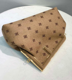 Fendi 8BP127 Fendi First Medium Beige flannel bag with embroidery - Default Title - View 6