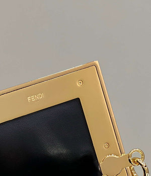 Fendi 8BP127 FENDI FIRST Medium Black Crocodile leather bag - Default Title - View 6