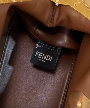 Fendi 8BP127 FENDI FIRST Medium Brown Crocodile leather bag - Default Title - View 8