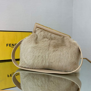 Fendi 8BP127 Fendi First Medium Fox fur Beige Bag - Default Title - View 2