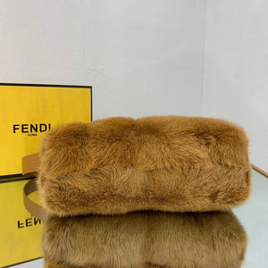 Fendi 8BP127 Fendi First Medium Fox fur Brown Bag - Default Title - View 9