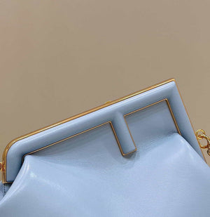 Fendi 8BP127 FENDI FIRST Medium Light Blue leather bag - Default Title - View 7
