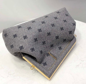 Fendi 8BP127 Fendi First Medium Light Gray flannel bag with embroidery - Default Title - View 4