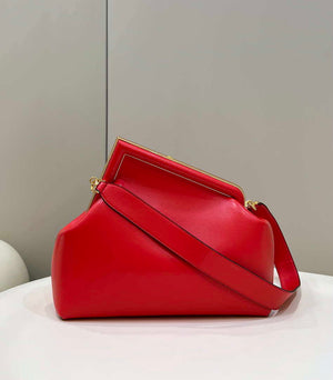 Fendi 8BP127 FENDI FIRST Medium Red leather bag - Default Title - View 3