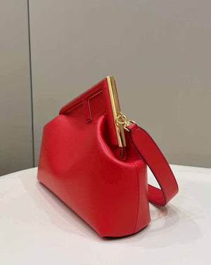 Fendi 8BP127 FENDI FIRST Medium Red leather bag - Default Title - View 4