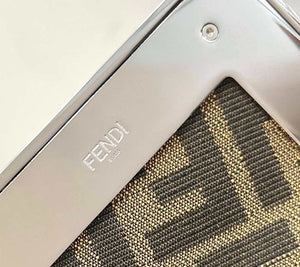 Fendi 8BP127 FENDI FIRST Medium Silver laminated leather bag - Default Title - View 6