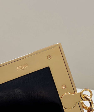 Fendi 8BP129 FENDI FIRST Small Black Crocodile leather bag - Default Title - View 6