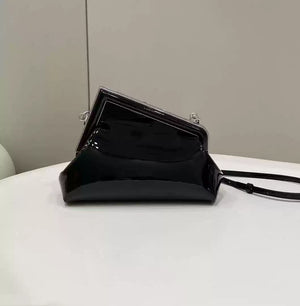 Fendi 8BP129 Fendi First Small Black patent leather bag - Default Title - View 2