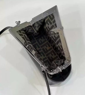Fendi 8BP129 Fendi First Small Black patent leather bag - Default Title - View 9