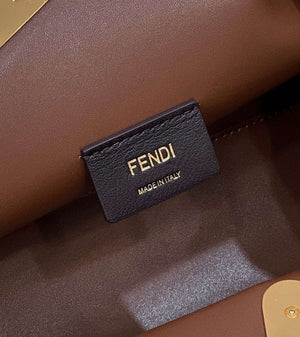 Fendi 8BP129 FENDI FIRST Small Brown Crocodile leather bag - Default Title - View 7