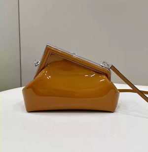 Fendi 8BP129 Fendi First Small Brown patent leather bag - Default Title - View 2