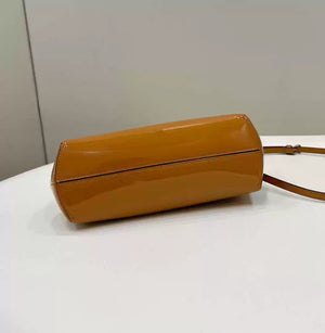 Fendi 8BP129 Fendi First Small Brown patent leather bag - Default Title - View 8