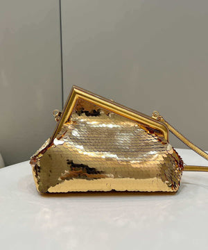 Fendi 8BP129 Fendi First Small Gold sequinned bag 80018M - Default Title - View 3