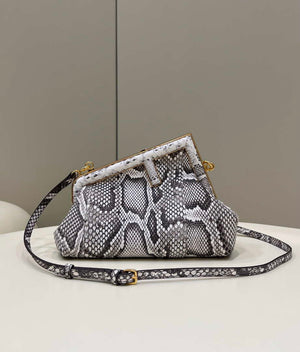 Fendi 8BP129 FENDI FIRST Small Natural python leather bag - Default Title - View 1