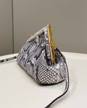 Fendi 8BP129 FENDI FIRST Small Natural python leather bag - Default Title - View 3