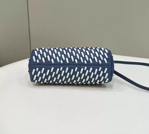 Fendi 8BP129 Fendi First Small White and blue woven leather bag - Default Title - View 4