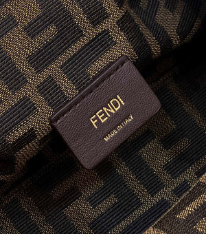 Fendi 8BP129 First Small Fuchsia leather and python leather bag 80043M Black - Default Title - View 7