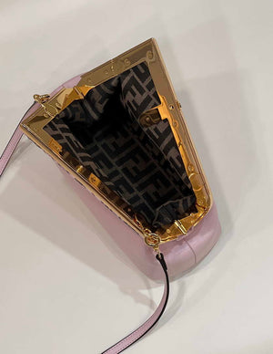 Fendi 8BP129 First Small Fuchsia leather and python leather bag 80043M Pink - Default Title - View 9