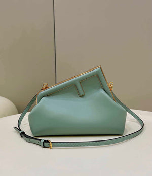 Fendi 8BP129 First Small Fuchsia leather bag 80018M Light Green - Default Title - View 1