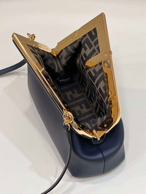 Fendi 8BP129 First Small Fuchsia leather bag 80018M Navy Blue - Default Title - View 9