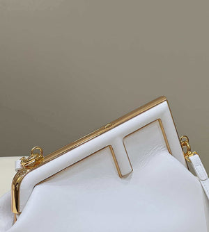 Fendi 8BP129 First Small Fuchsia leather bag 80018M White - Default Title - View 5