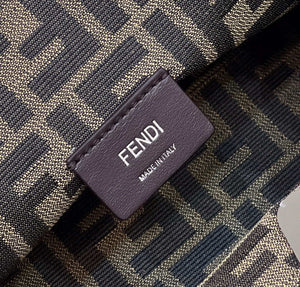 Fendi 8BP129 First Small Leather bag with silver and light brown inlay 80018M - Default Title - View 6