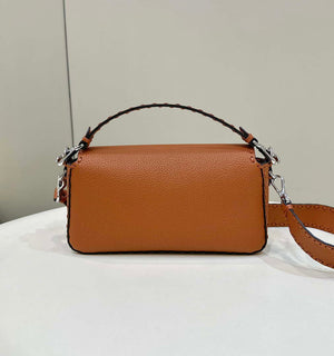 Fendi 8BR600 Baguette Brown Selleria bag with Oversized Topstitching 8610 - Default Title - View 2