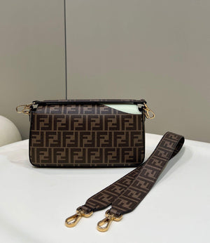 Fendi 8BR600 Baguette FF Glazed Fabric Bag With Inlay - Default Title - View 2