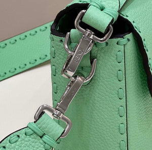 Fendi 8BR600 Baguette Green Selleria bag with Oversized Topstitching 8610 - Default Title - View 5