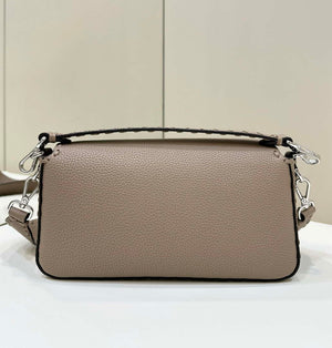 Fendi 8BR600 Baguette Grey Selleria bag with Oversized Topstitching 8610 - Default Title - View 3