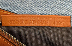 Fendi 8BR600 Baguette Medium Light blue denim bag with FF embroidery - Default Title - View 8