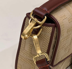 Fendi 8BR600 Baguette Medium Apricot bag with FF embroidery - Default Title - View 5