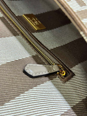Fendi 8BR600 Baguette Medium bag Brown denim-effect FF jacquard bag - Default Title - View 7
