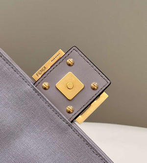Fendi 8BR600 Baguette Medium bag with FF embroidery 0159AM Gray - Default Title - View 5