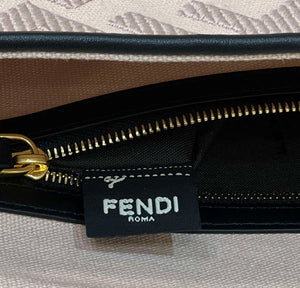Fendi 8BR600 Baguette Medium bag with FF embroidery 0159AM Pink with Black - Default Title - View 8