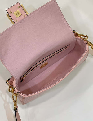 Fendi 8BR600 Baguette Medium bag with FF embroidery 8598 Pink - Default Title - View 11