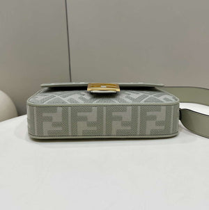 Fendi 8BR600 Baguette Medium bag with FF embroidery Light green 0159A - Default Title - View 4
