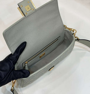 Fendi 8BR600 Baguette Medium bag with FF embroidery Light green 0159A - Default Title - View 9