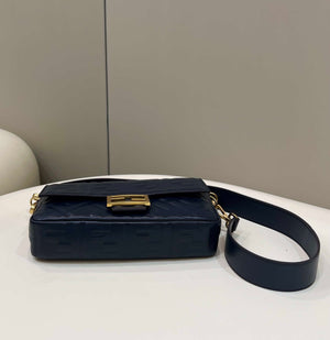 Fendi 8BR600 Baguette Medium Black leather 0135M bag - Default Title - View 7