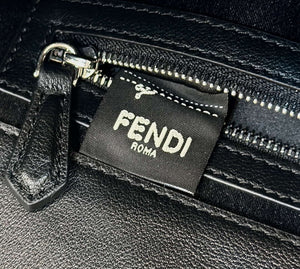 Fendi 8BR600 Baguette Medium Black leather 8619 bag Black - Default Title - View 8
